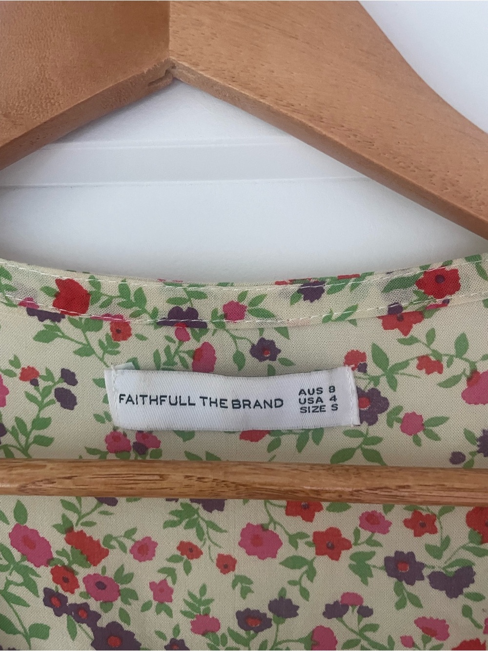 Faithfull the Brand Marianne Mini Dress in Bastille Floral Print Small 4 - Picture 3 of 6
